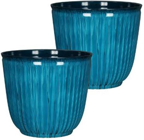 Lot of (TWO) Better Homes and Gardens Kamala 11 inch Planter