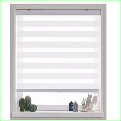 Achim  Indoor Cordless White  Window Zebra Shade 72x39