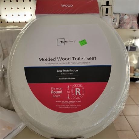 Mainstays Molded Wood Toilet seat, Round