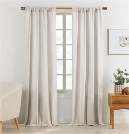 Lot of (TWO) Gap Home Chambray Filafil Window Curtain Pane PAIRS