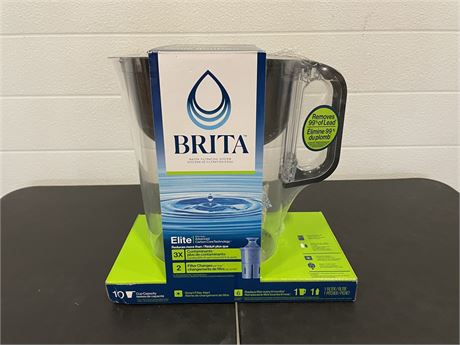 Brita Large 10 Cup Water Filter Pitcher with 1 Brita Elite Filter