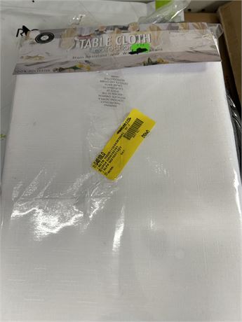 Chef Central 100% Polyester Table Cloth, White, 52"x70"