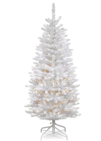 White Pre lit 6 Ft Christmas Tree