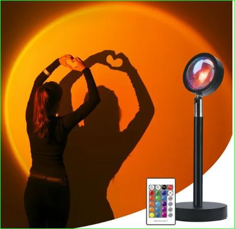 Merkury Innovations Multicolor RGB Sunset Lamp with Remote