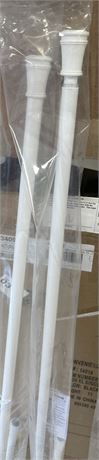 Lot of (2) Kenney 48"-84" Tension Rod, white