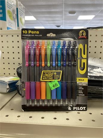 Pilot G2 Premium Roller Pens, 10 pack