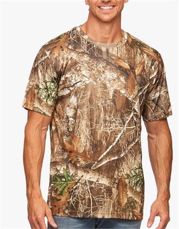 Realtree Edge Men Short Sleeve Scent Control Hunting Camouflage, 2XL
