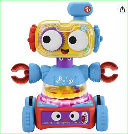 Fisher-Price 4-in-1 Robot Learning Toy with Lights & Music