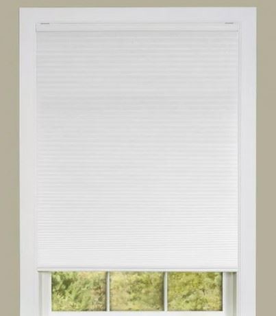 25.5"x64" Cordless Pleated Shade, White