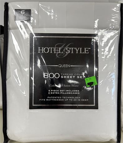 Hotel Styles 800 tc Sheet set, QUEEN