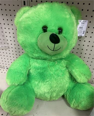 Way to Celebrate! Plush Candy Green BearStuffed Animal, 20, with Good Scent