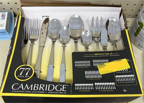 Cambridge 77 pc Stainless Steel Flatware set
