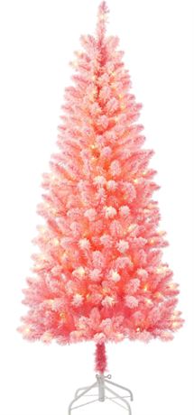 Holiday Time 6 ft Pre-lit Pink Christmas Treee