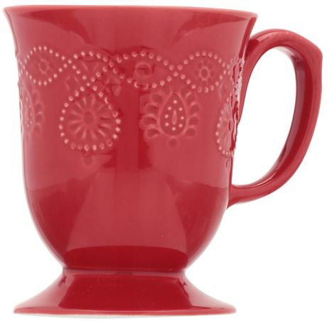 Pioneer Woman Cowgirl lace 4 piece cup set, Red