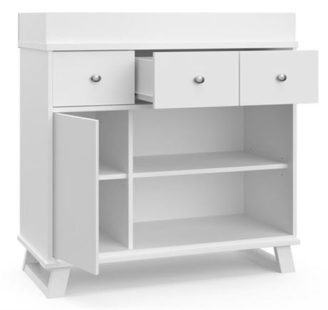 Storkcraft Modern Nursery Changing Table Combo Dresser (White)