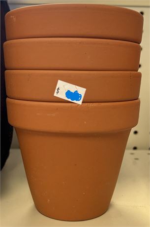 Lot of (4) Terracotta Planters