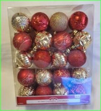 Holiday Time 60 mm Christmas Shatterproof Ornaments,