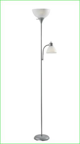 Mainstays 72 Combo Floor Lamp w/ Adjustable Reading Lamp, Silver