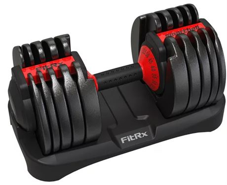 FitRx SmartBell, Quick Select Adjustable Dumbbell, 5-52.5 Lb.