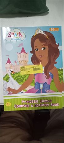 LOT OF 2 Princess Jumbo Coloring & Activity Pages Coloring Book 96 Pages