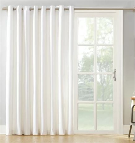 Lot of (3) Mainstays Blackout Patio Curtain Panels, WHite, 100x84