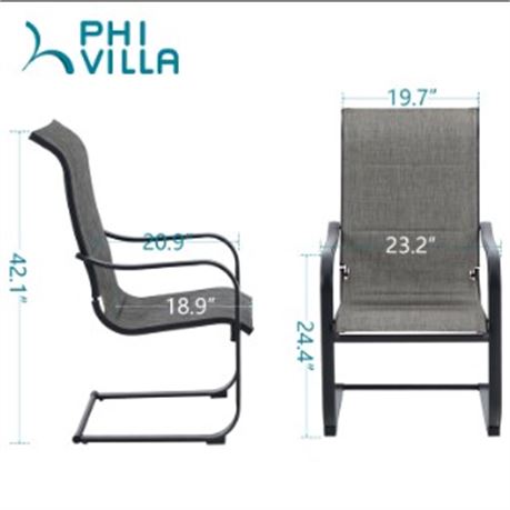 Phi Villa Two pack of Outdoor Dining Chairs