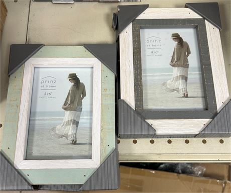 Lot of (TWO) Prinz at home 4"x6" Desk Photo Frames