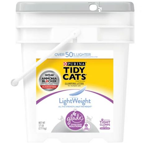 Tidy Cat w/ glade odor solutions 17 lbs