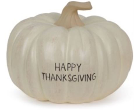 Ceramic Happy Thanksgiving Pumpkin