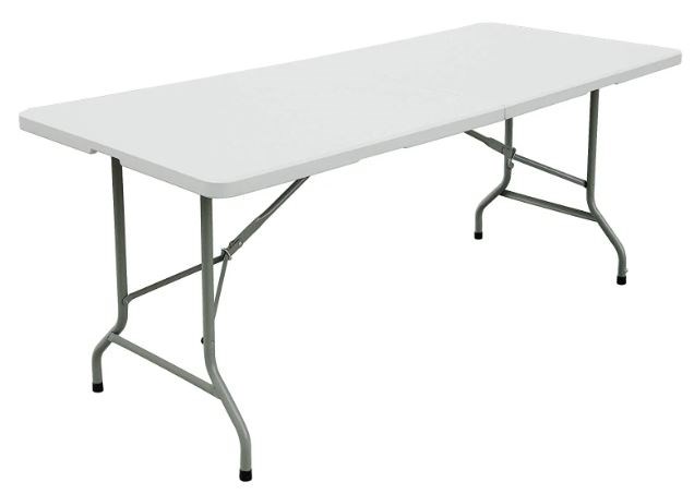 OSSAUCTIONS - Skonyon 6 Foot Folding Table, White