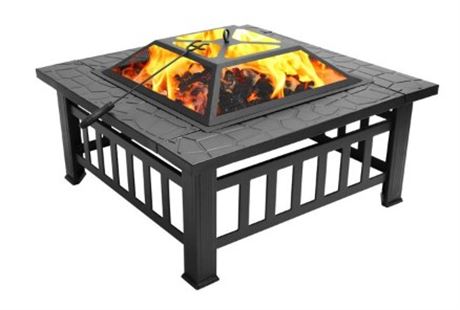 Grand Patio Square Table Firepit