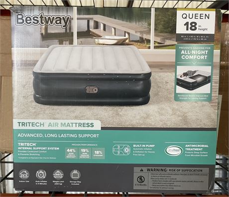 Bestway 18" Tritech air mattress queen