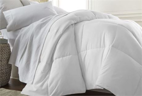 iEnjoy Down Alternative Comforter Set, White, TWIN