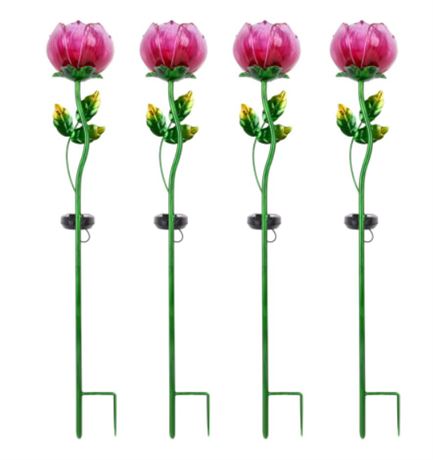 Better Homes and Gardnes Purple Flower Stake, Set of 4
