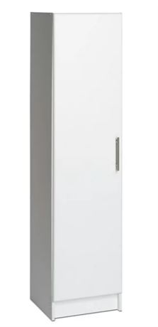 Prepac 2-Shelf Narrow Cabinet, White.  16"(Length) x 16" (Width) x 65" (Height)