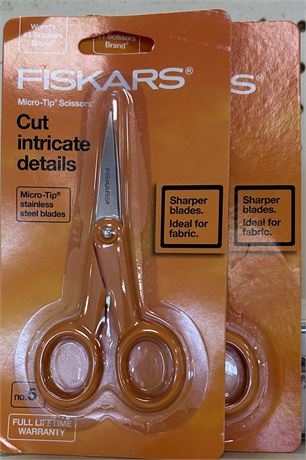 Lot of (2) Fiskars Micro-Tip Scissors