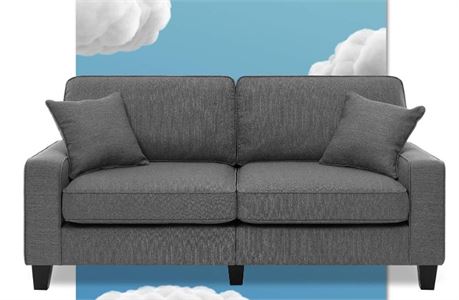 Serta Palisades Upholstered Sofa, 78", dark Gray