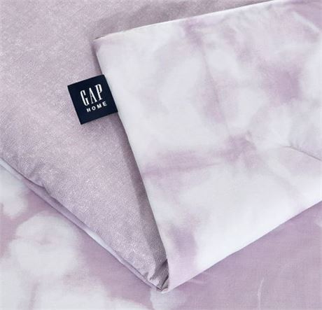 Gap Home Reversible Comforter set, Lavender, FULL/QUEEN