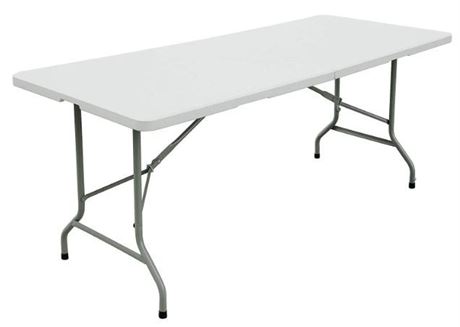 Skonyon 6 foot folding table, white