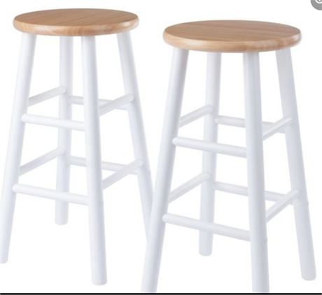 Winsome Wood Element 2-Pc Counter Stool Set, 24, Natural Finish