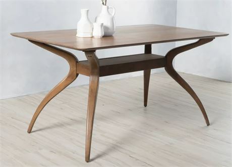 Noble House Natural Walnut Wood Dining Table
