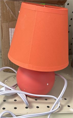 Mini Ceramic Globe Table Lamp, Orange