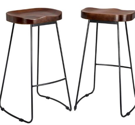 Yaheetech 2-pack bar stools, rustic brown