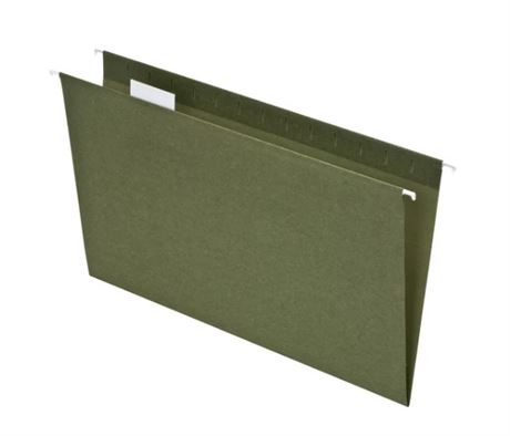 (2) Pendaflex Recycled Hanging File Folder, Standard Green, Legal 25 per Box