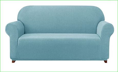 Subtrex 1 pc Jacquard Sofa Covered, Light Blue