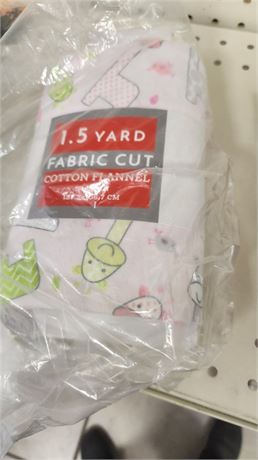 42" x 1.5 yard Fabric Cotton Flannel Cut, nursery theme