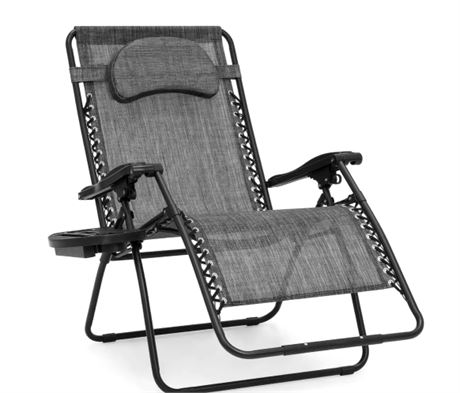 Best Choice Foldable Bunjee Chair, grey, 2 Pack