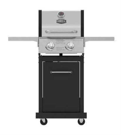 Expert 2 burner Stainless Steel Grill **BOX SHOWS WEAR, ITEM IS GOOD**