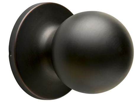 Lot of (2) Hyper Tough Hall and Closet Doorknobs, Oil Rubbed Bronze
