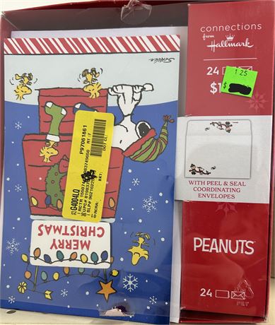 Hallmark 24 Misc. Christmas Cards-Peanuts